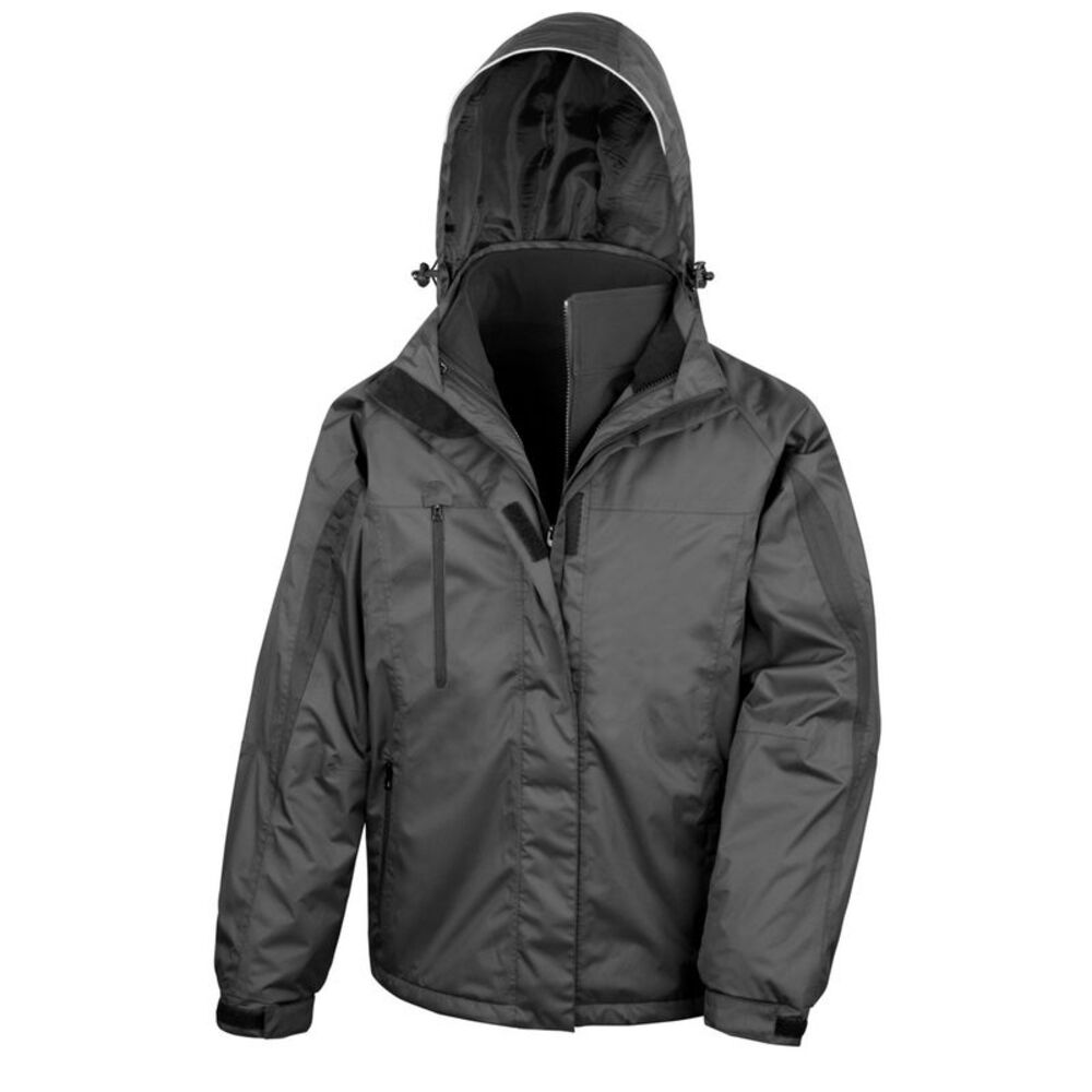 Result Mens 3 in 1 Travel Jacket / Black
